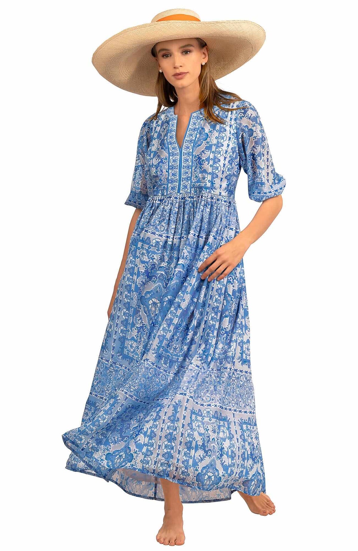 Borderline Midi/Maxi Dress - Watteau - Final Sale Blues