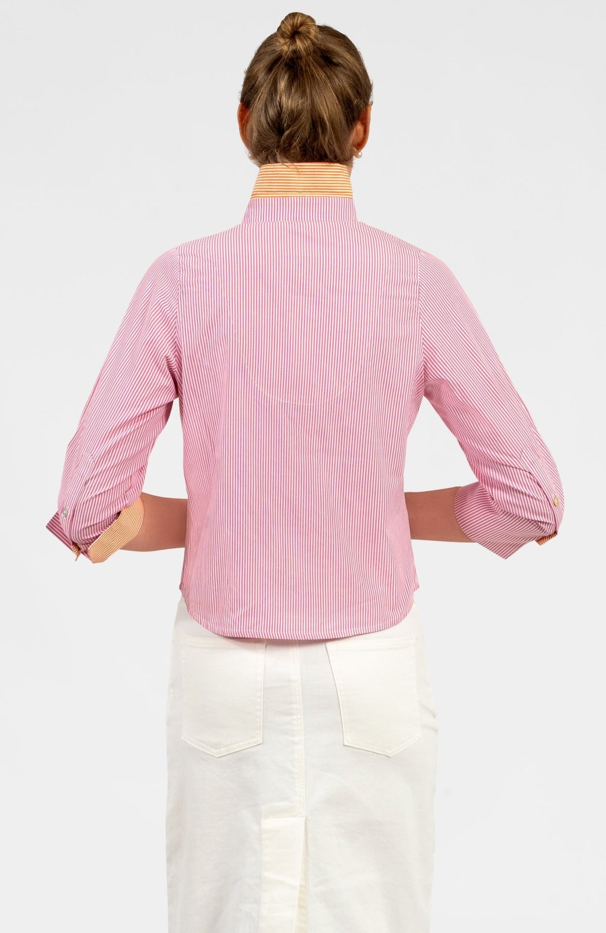 Boyfriend Cotton Shirt - Stripe Pink