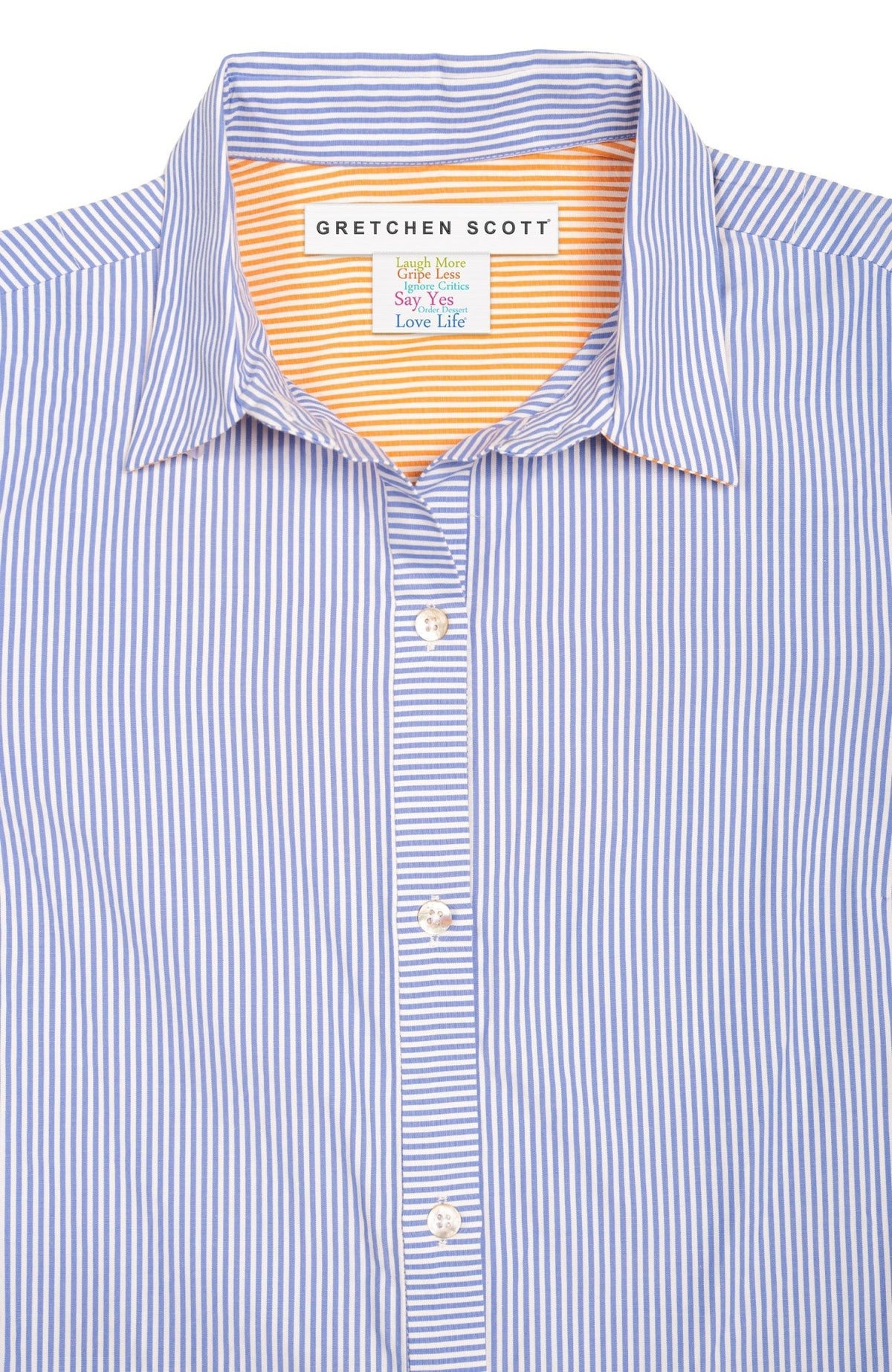 Boyfriend Cotton Shirt - Stripe Periwinkle