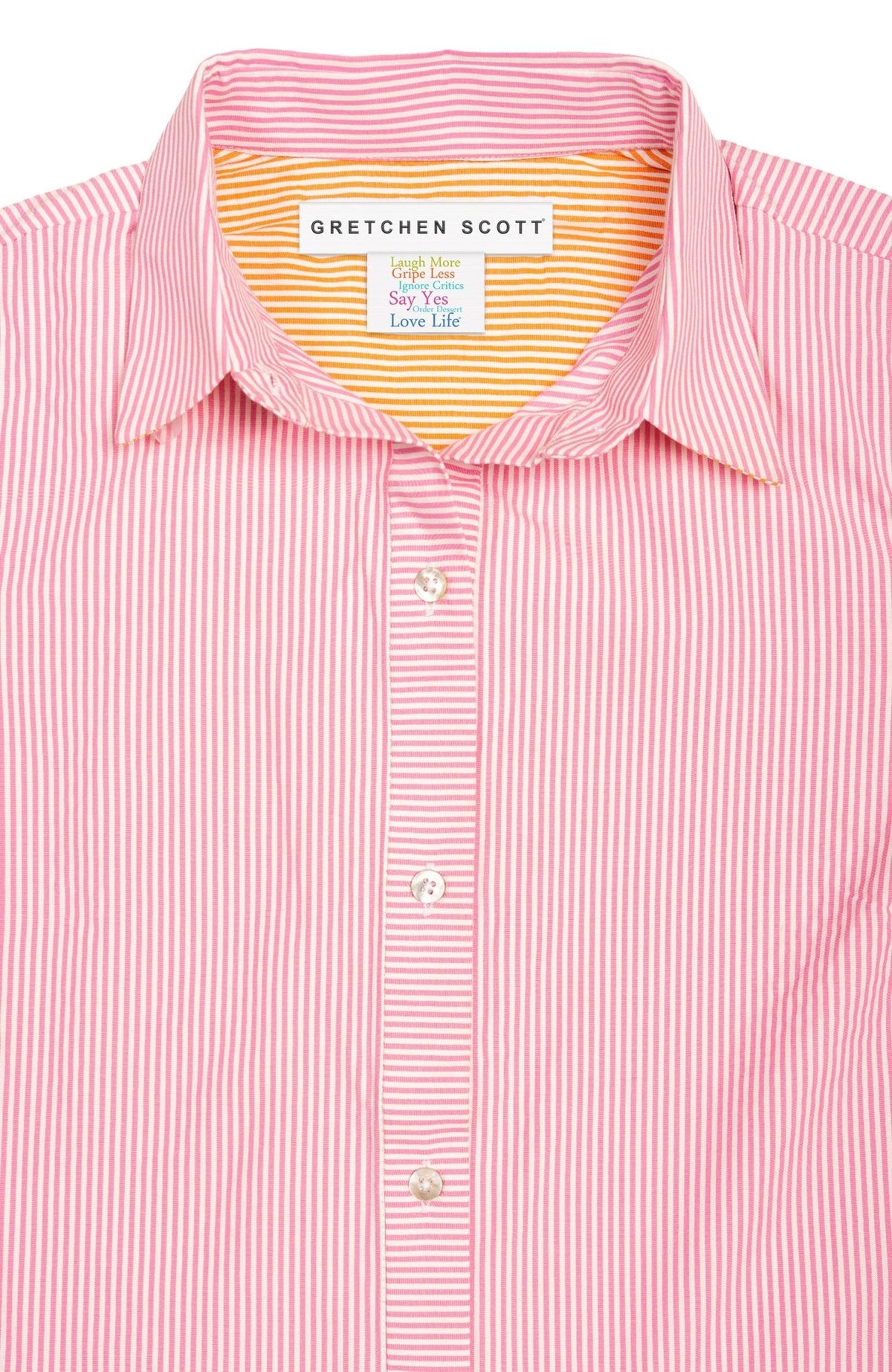 Boyfriend Cotton Shirt - Stripe Pink