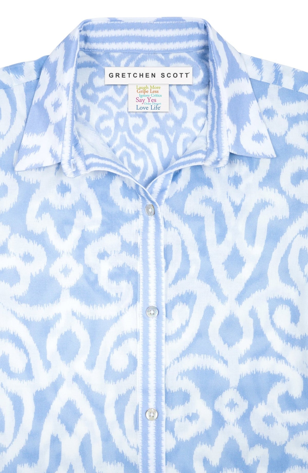 Boyfriend Shirt - Arabesque Light Blue