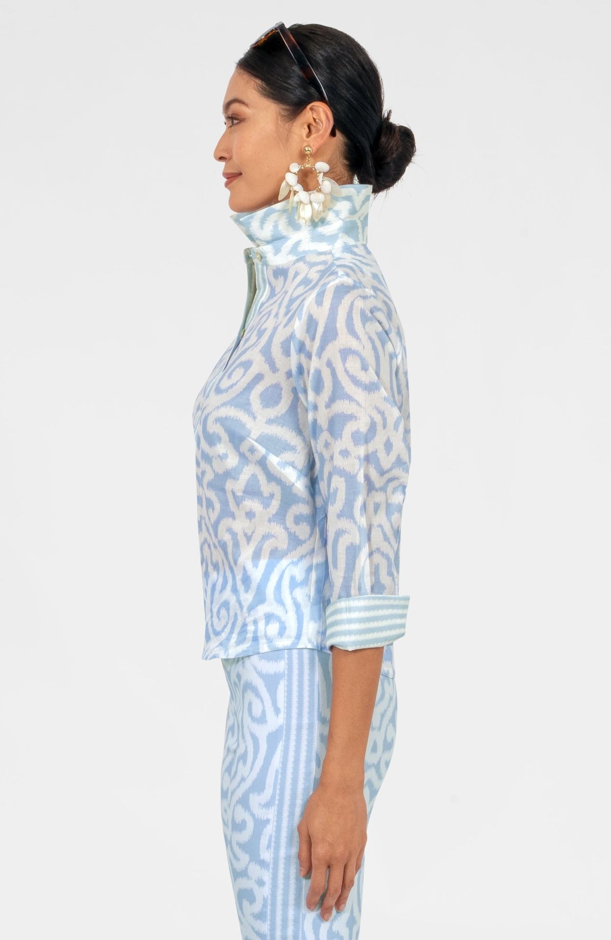 Boyfriend Shirt - Arabesque Light Blue