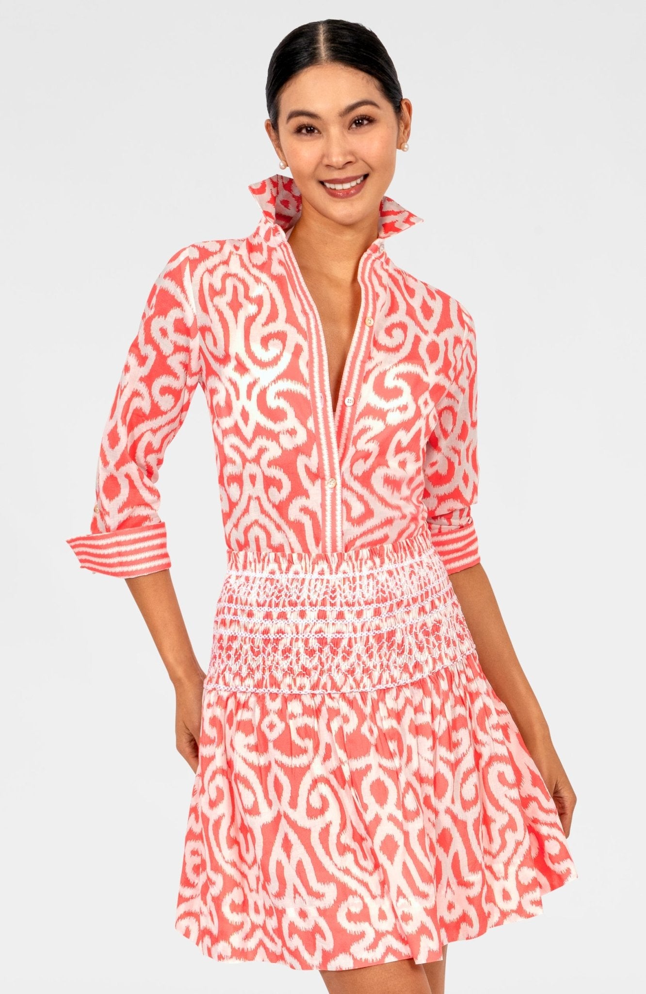 Boyfriend Shirt - Arabesque Melon