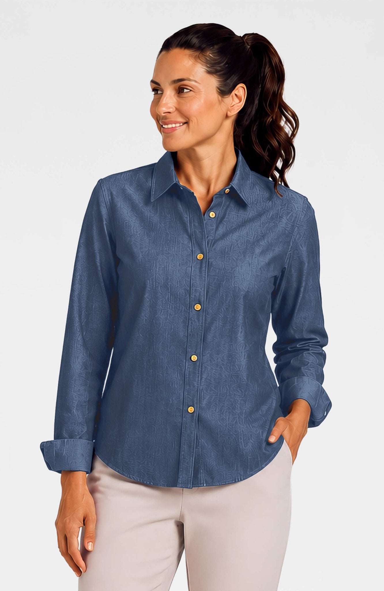 Boyfriend Shirt - Chambray - Gretchen Scott
