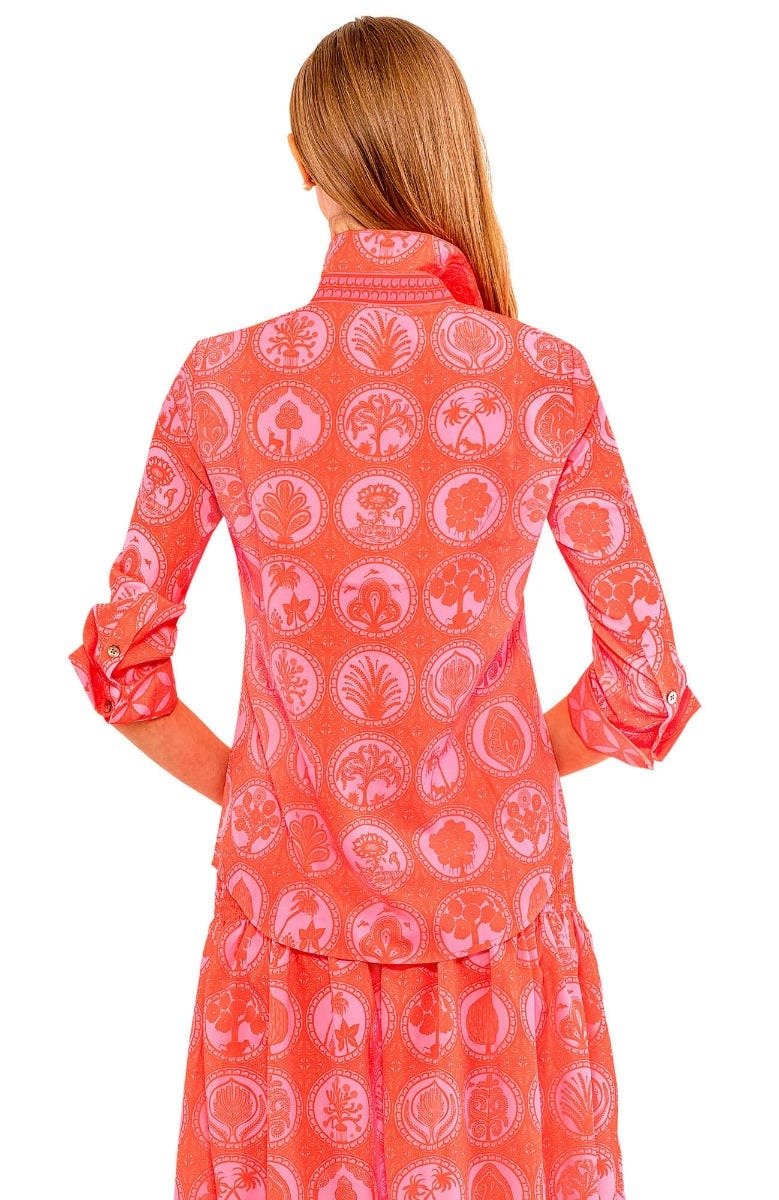 Boyfriend Shirt - Circle Of Love Pink Red