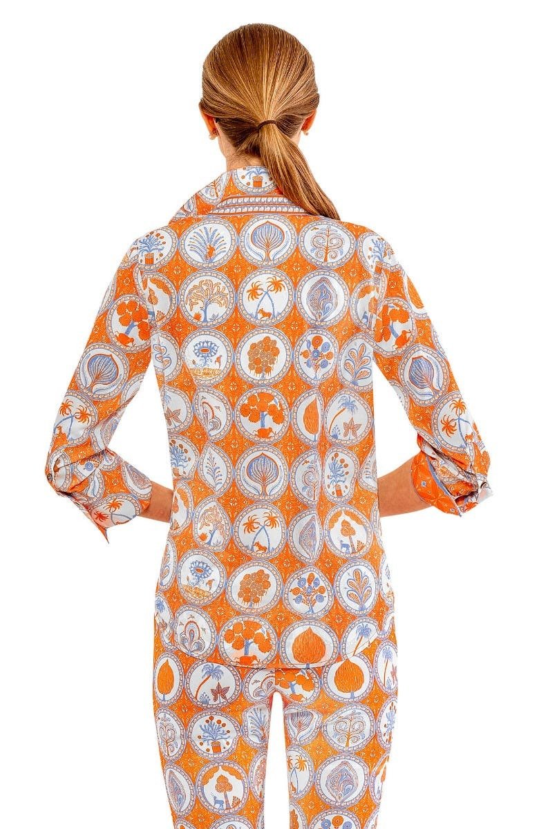 Boyfriend Shirt - Circle Of Love Orange Peri