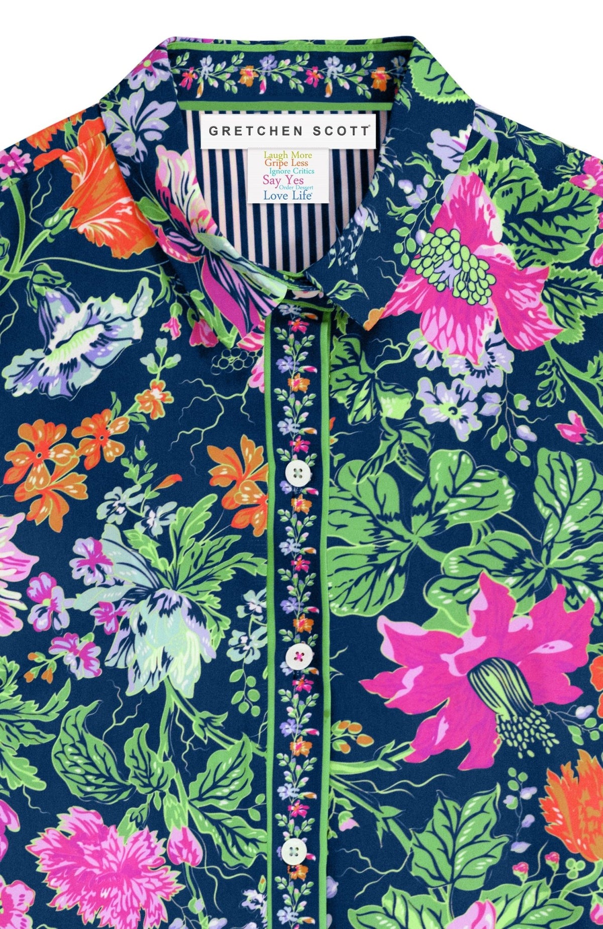 Boyfriend Shirt - English Garden Navy