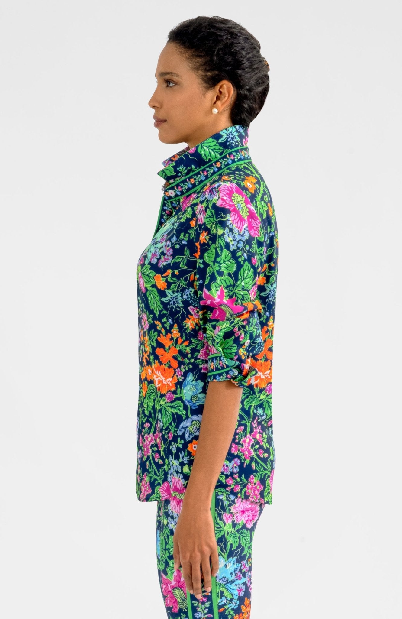 Boyfriend Shirt - English Garden Navy