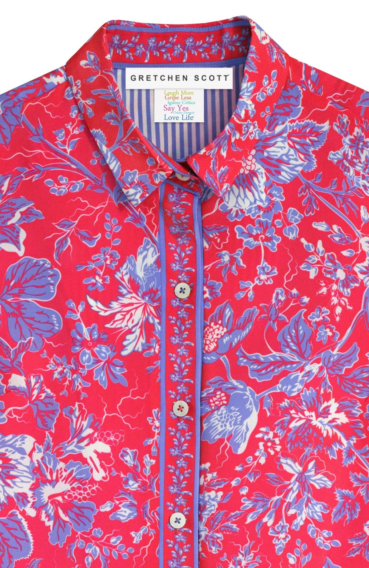 Boyfriend Shirt - English Garden Coral