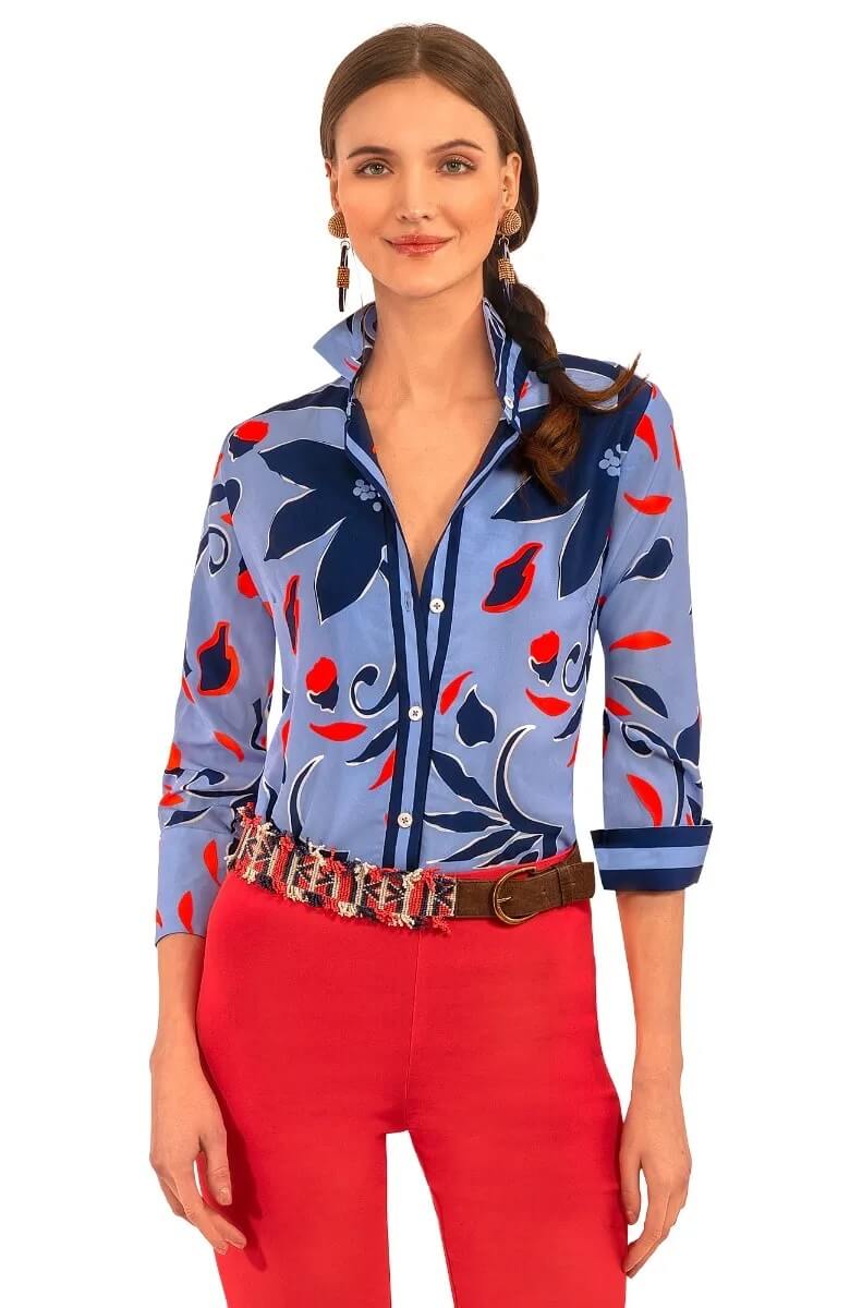 Boyfriend Shirt - Full Bloom - Final Sale Periwinkle