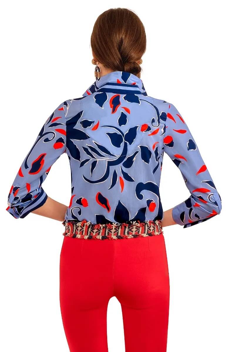 Boyfriend Shirt - Full Bloom - Final Sale Periwinkle