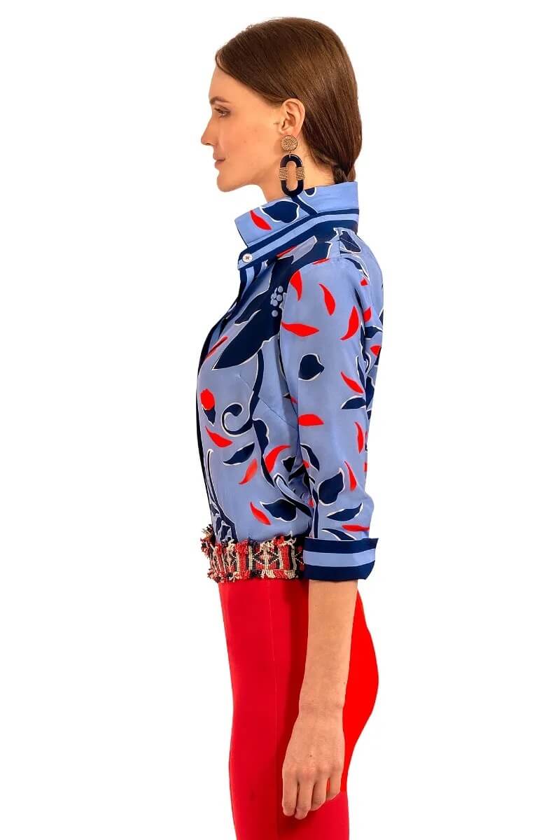 Boyfriend Shirt - Full Bloom - Final Sale Periwinkle