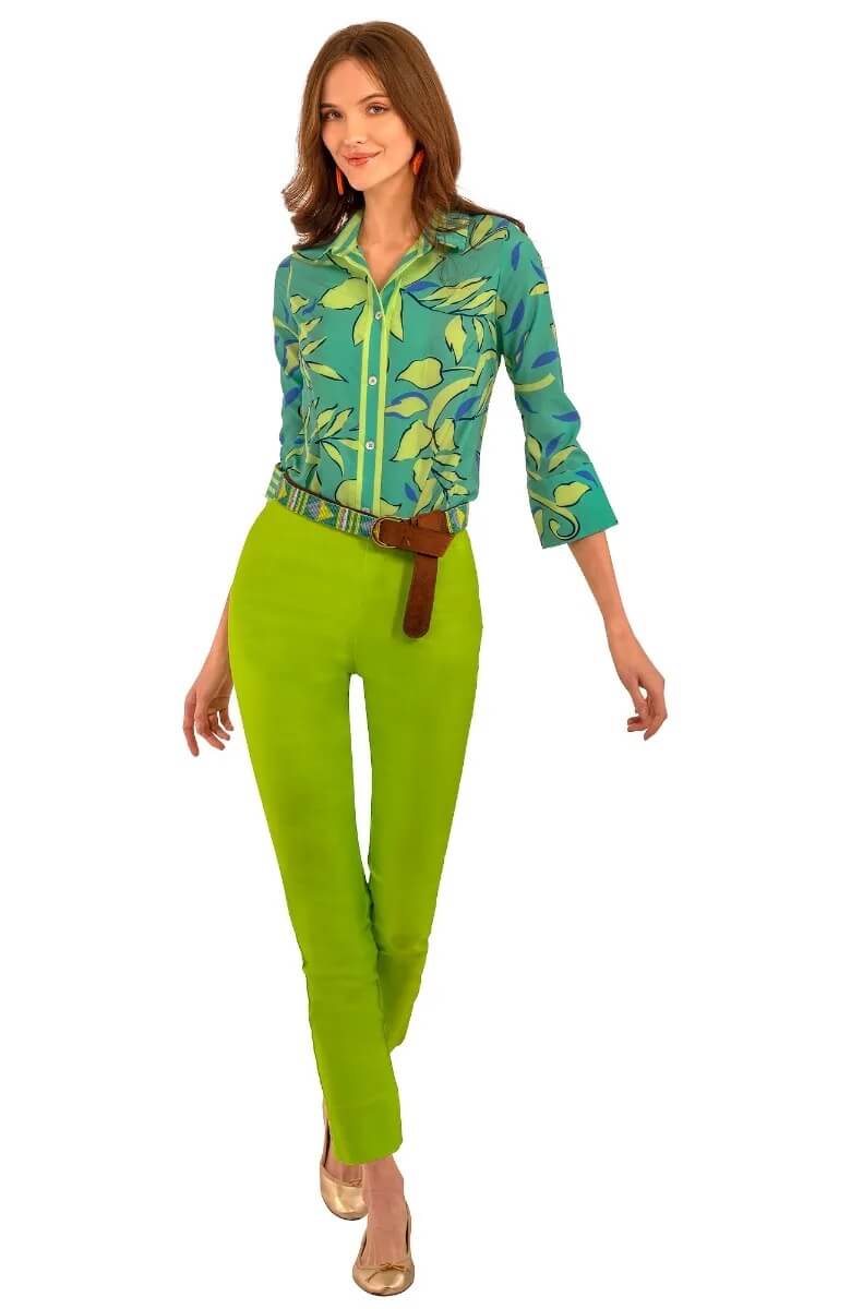 Boyfriend Shirt - Full Bloom - Final Sale Turquoise