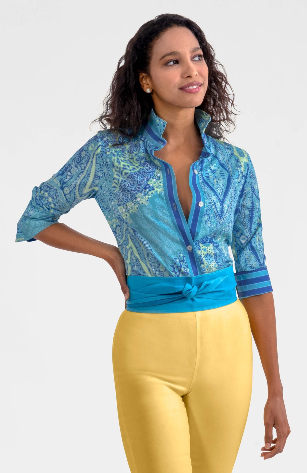 Boyfriend Shirt - Grand Bazaar Turquoise