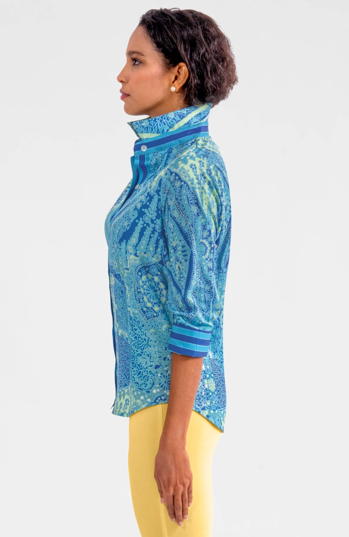 Boyfriend Shirt - Grand Bazaar Turquoise