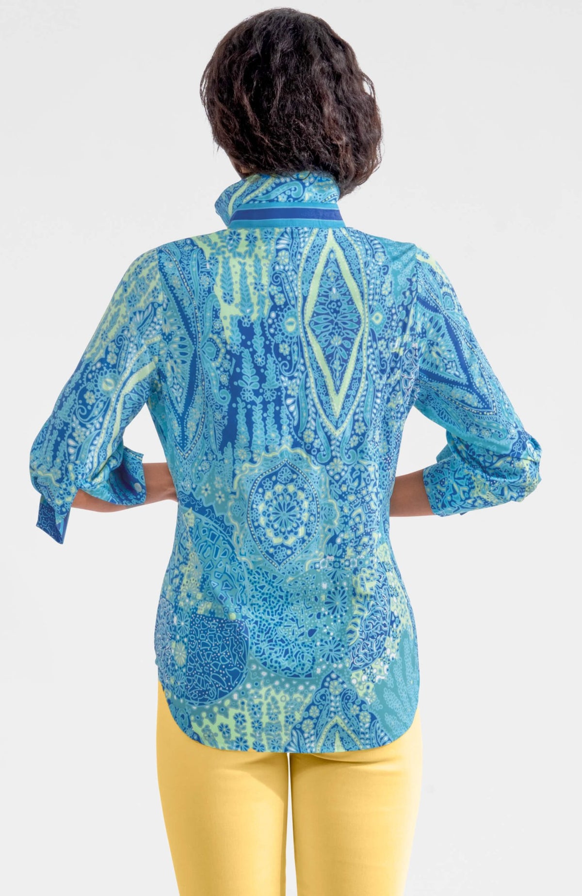 Boyfriend Shirt - Grand Bazaar Turquoise