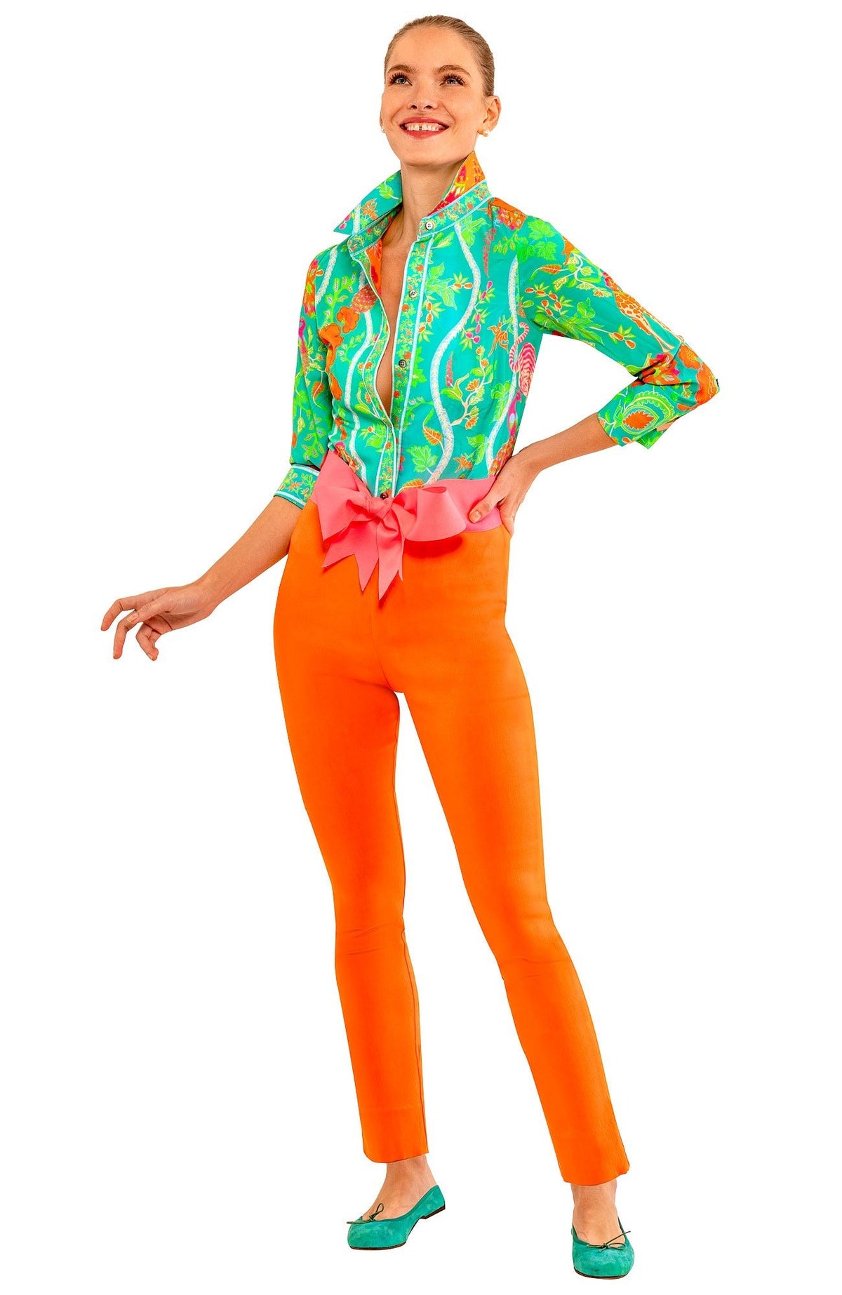 Boyfriend Shirt - Jungle Symphony Turq