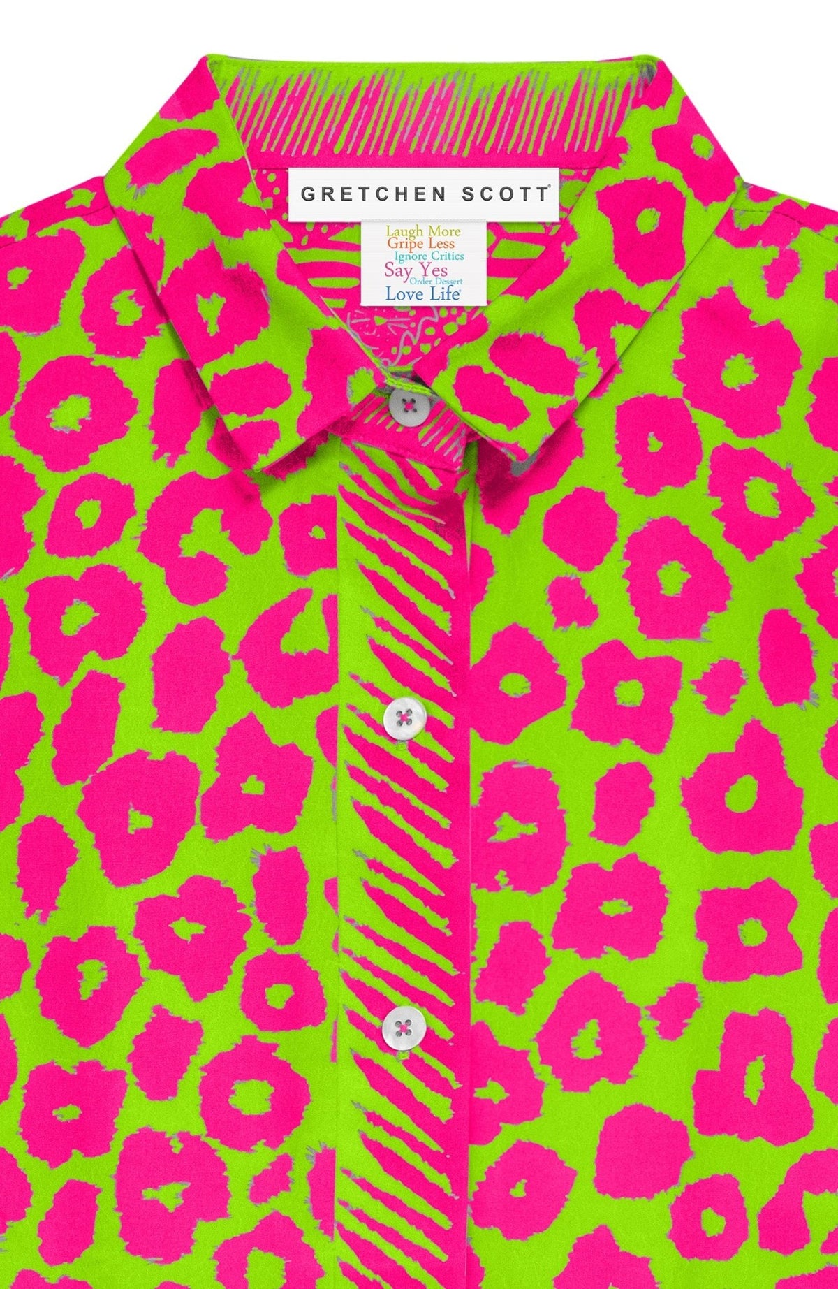 Boyfriend Shirt - Me Jane - Final Sale Lime Pink