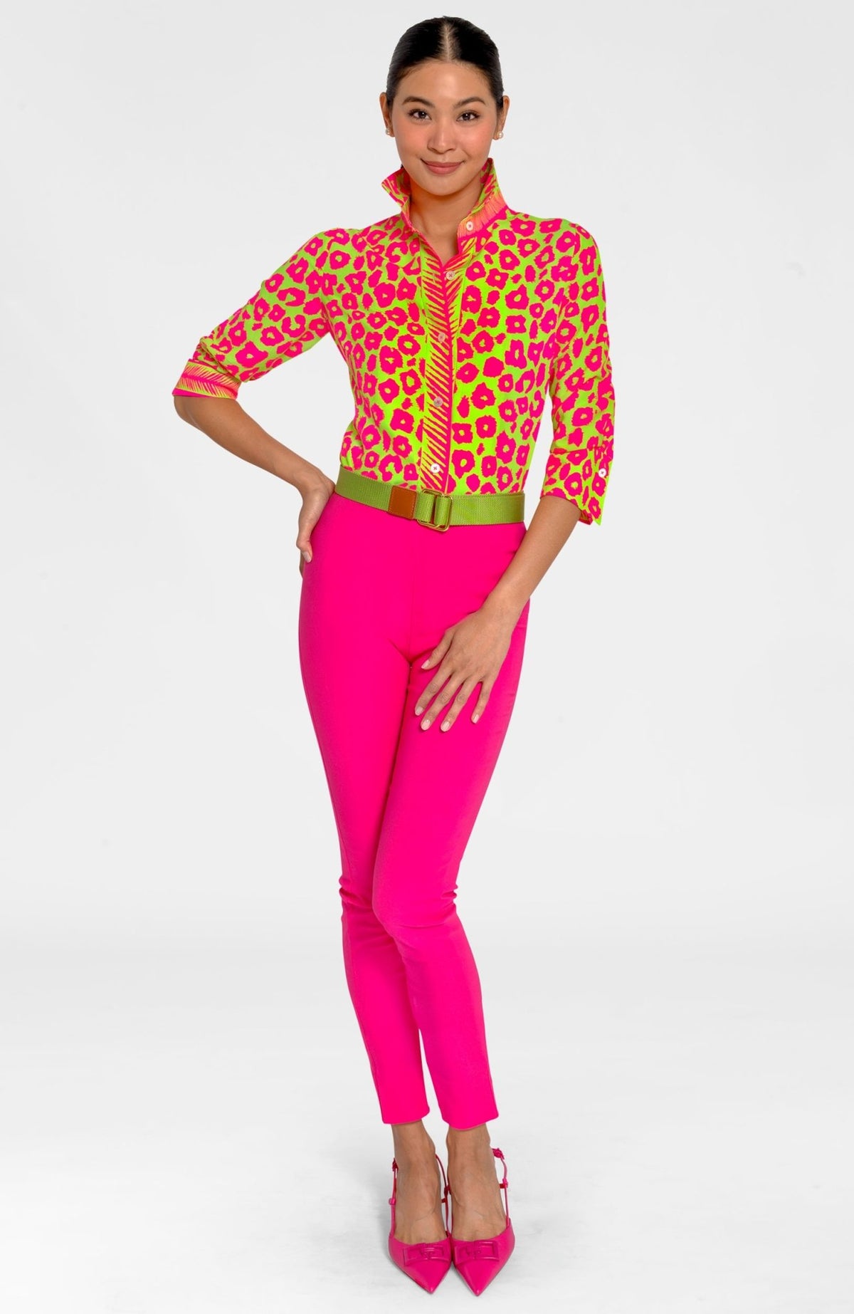 Boyfriend Shirt - Me Jane Lime Pink