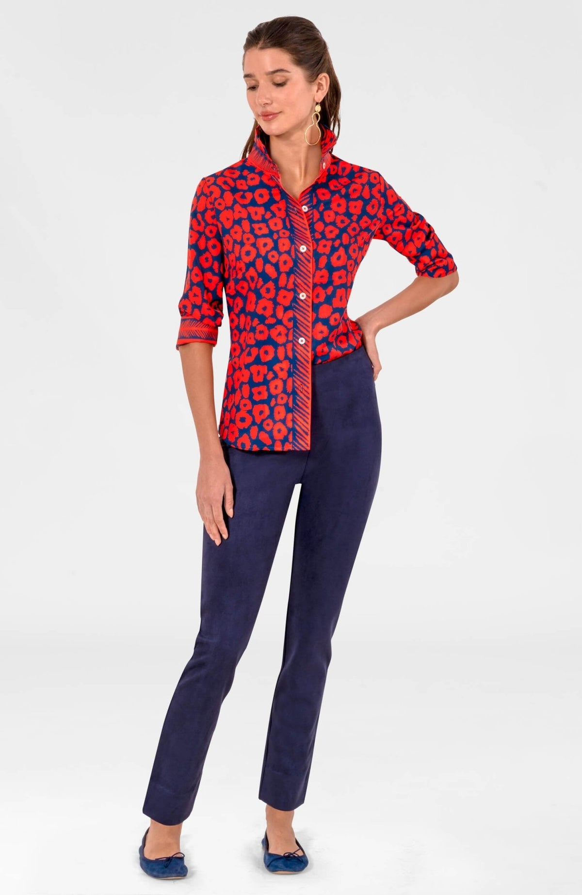 Boyfriend Shirt - Me Jane - Final Sale Wrc Navy