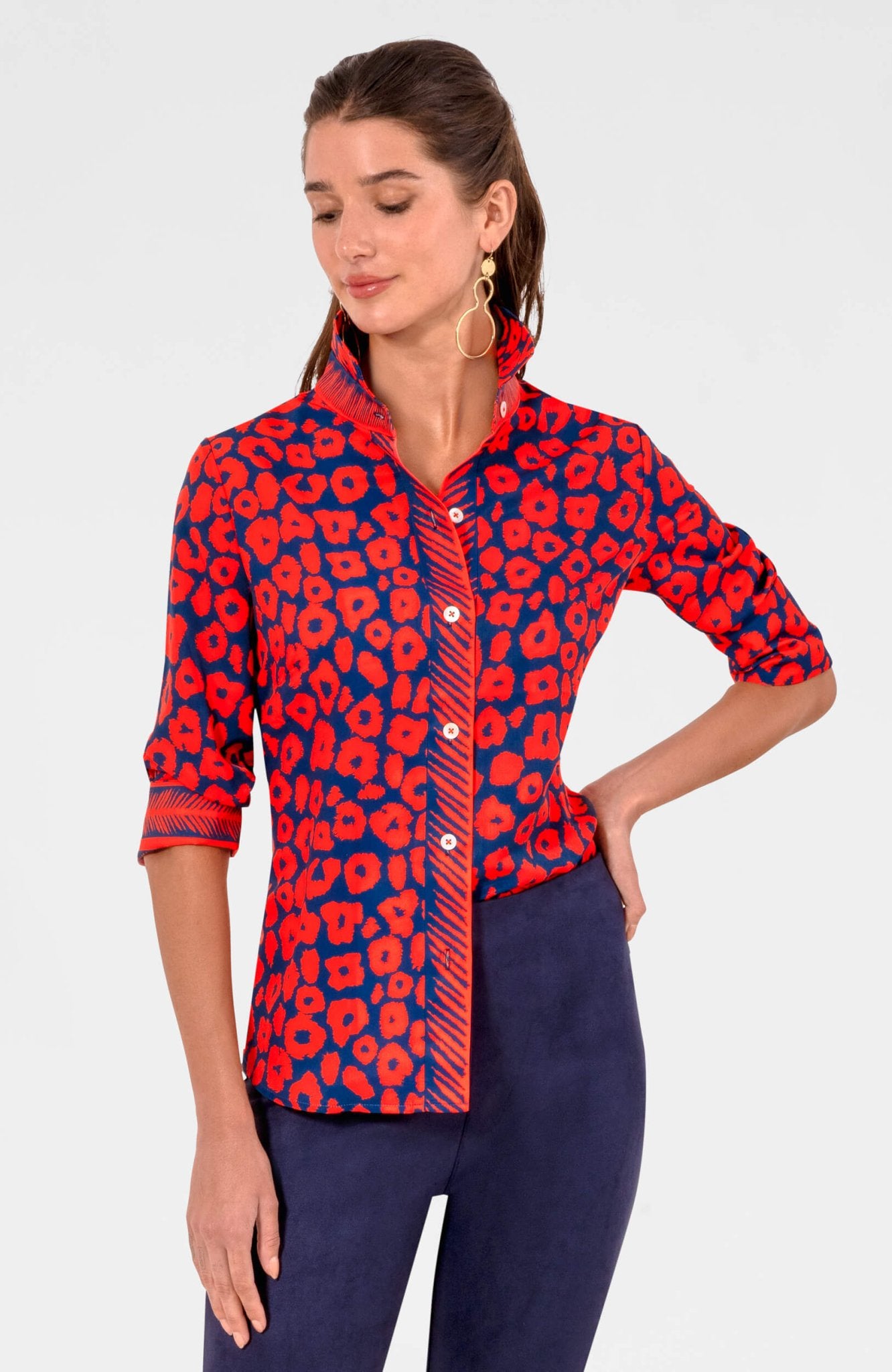 Boyfriend Shirt - Me Jane - Final Sale Wrc Navy