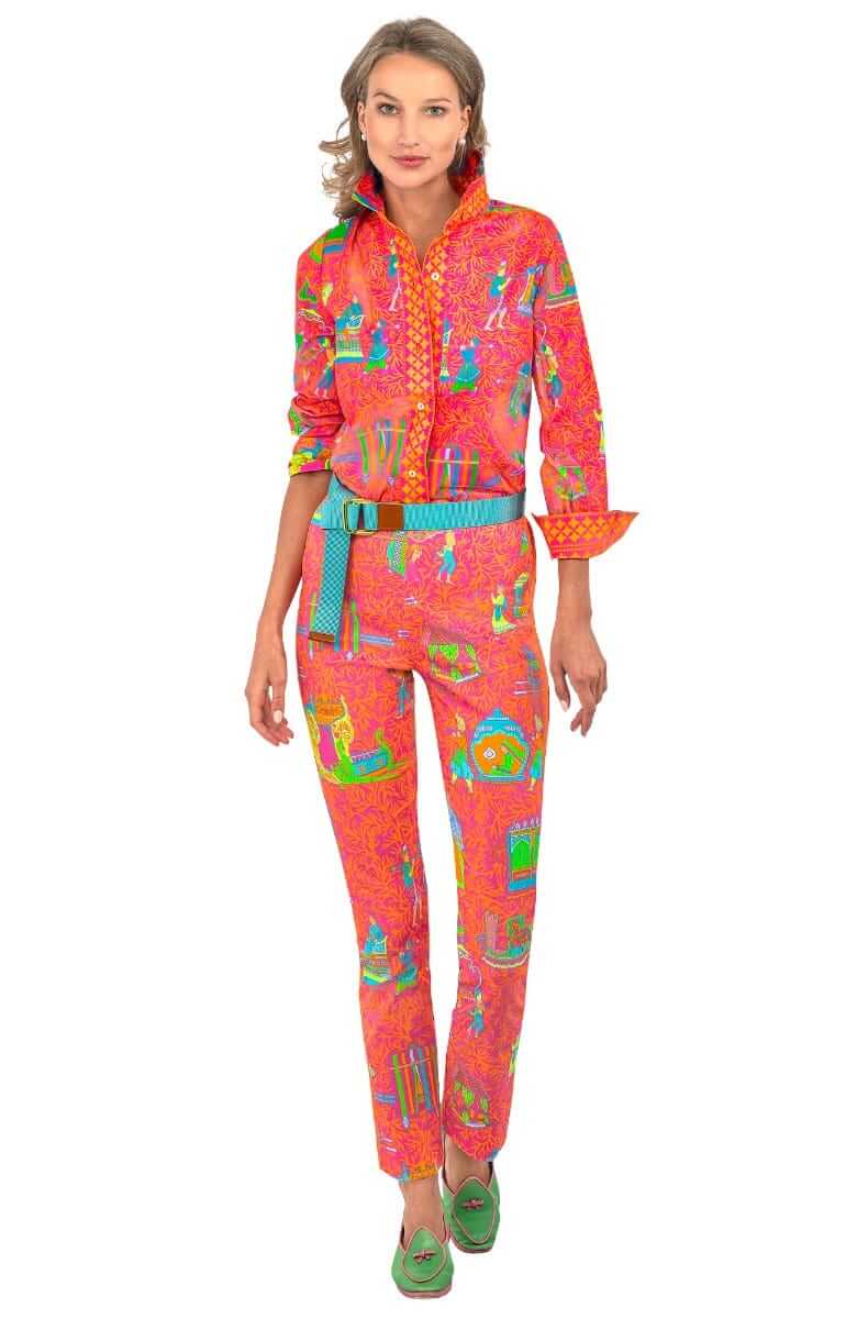 Boyfriend Shirt - Palanquin Party - Final Sale Pink