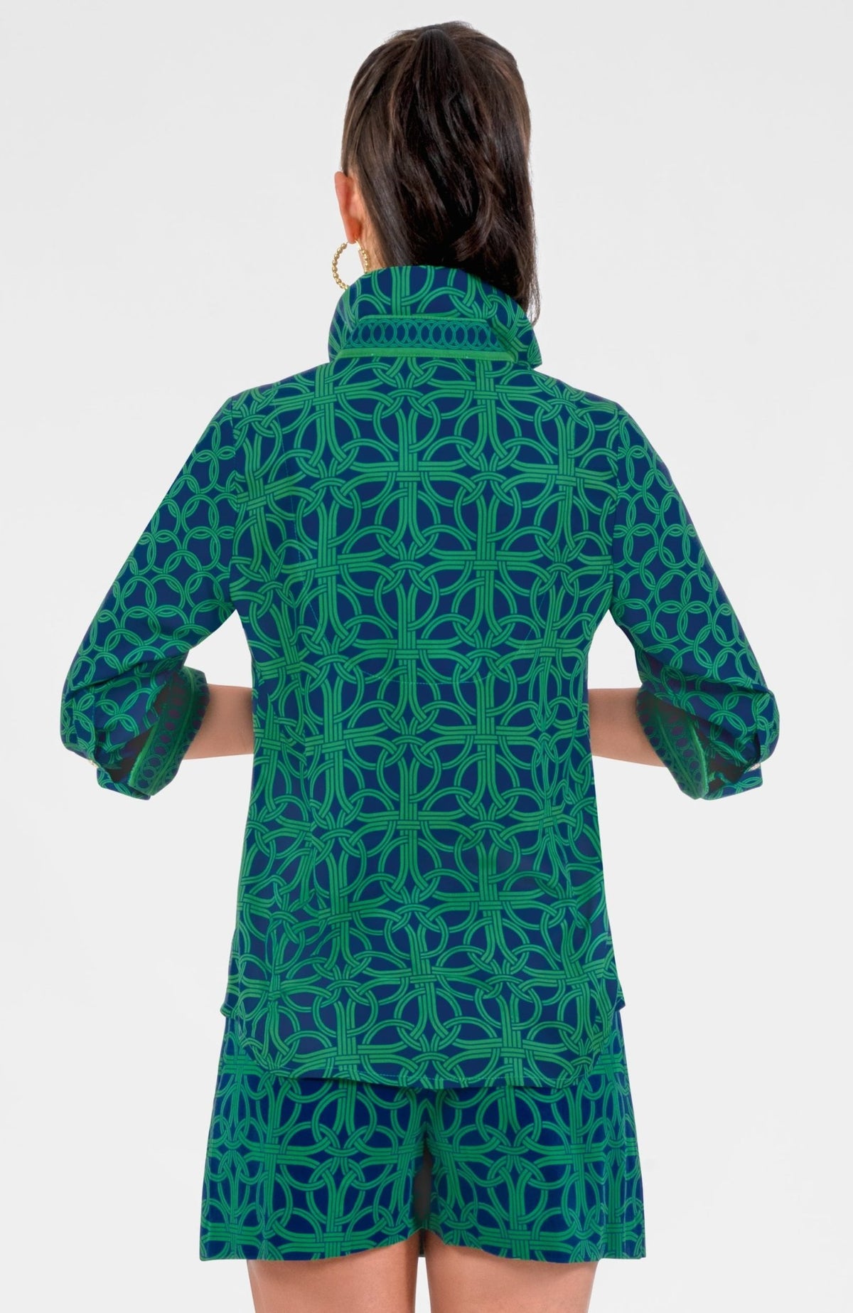 Boyfriend Shirt - Ring Toss Navy Kelly