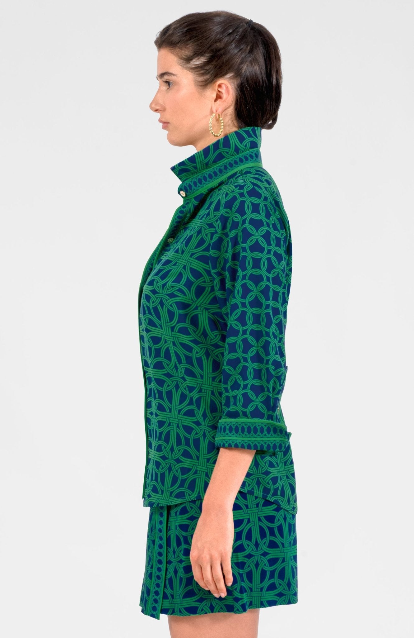 Boyfriend Shirt - Ring Toss Navy Kelly