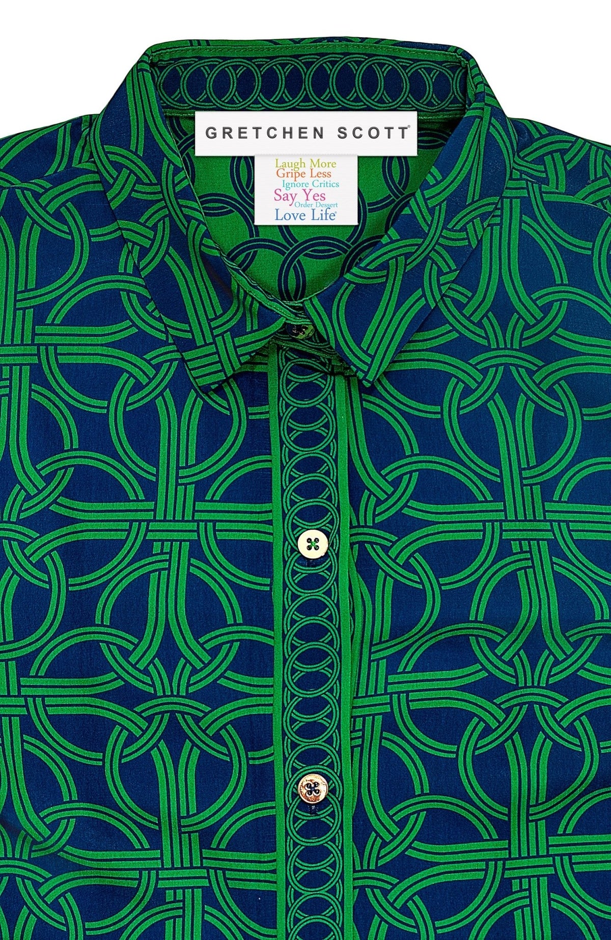 Boyfriend Shirt - Ring Toss Navy Kelly