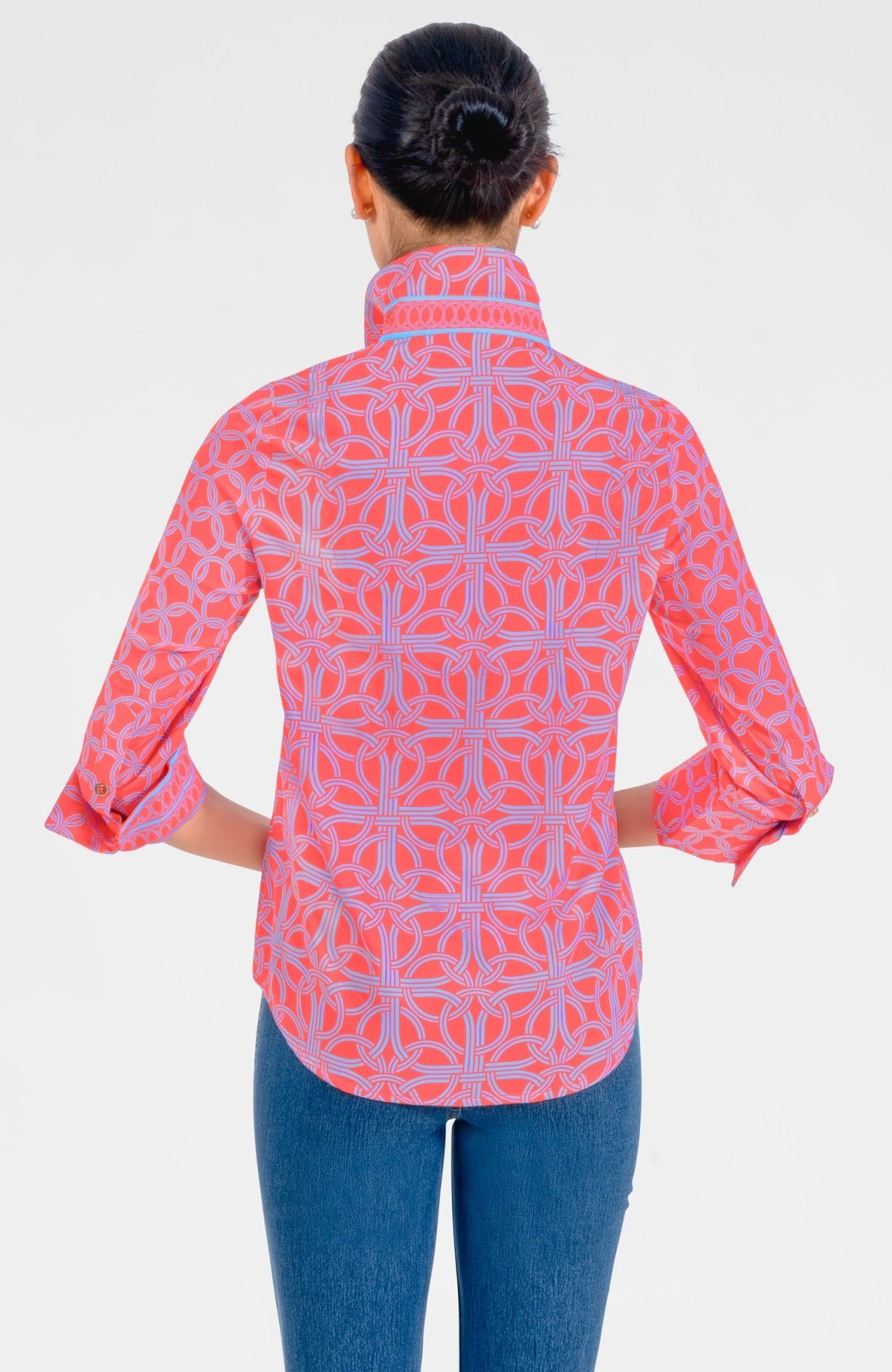 Boyfriend Shirt - Ring Toss Coral