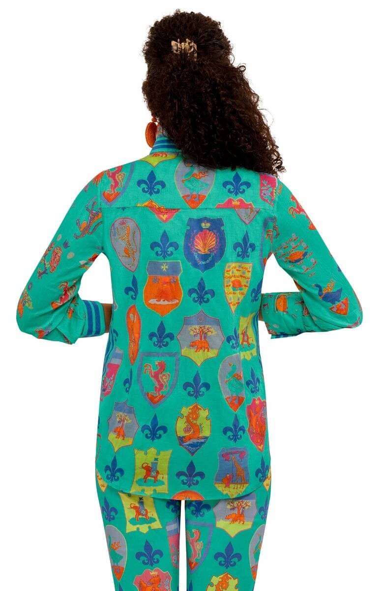 Boyfriend Shirt - Siena - Final Sale Turquoise