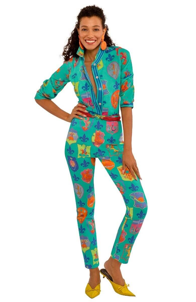 Boyfriend Shirt - Siena - Final Sale Turquoise