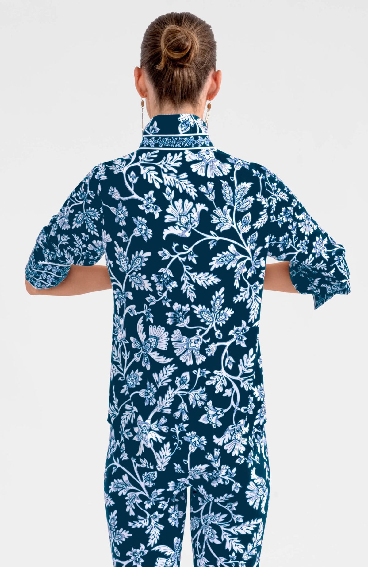 Boyfriend Shirt - Stunning Stippling Navy