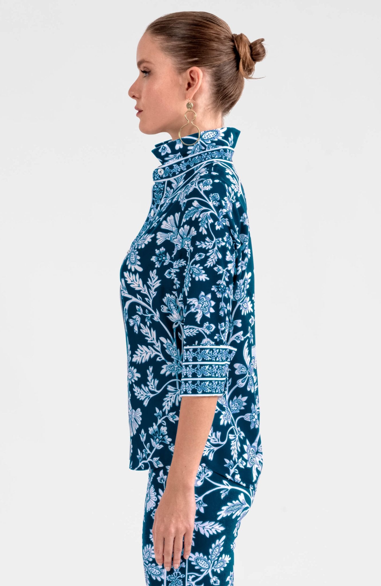 Boyfriend Shirt - Stunning Stippling Navy