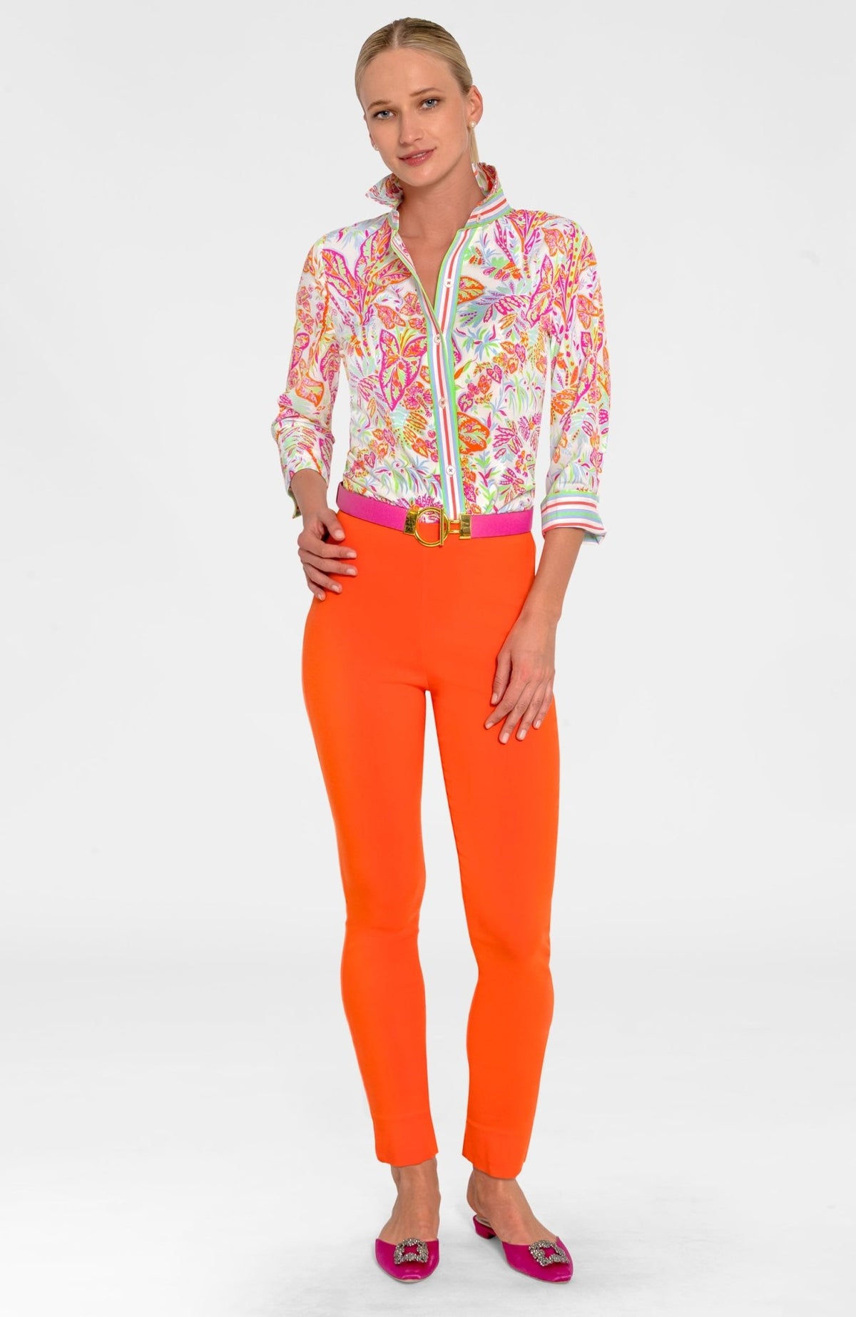 Boyfriend Shirt - Vintage Vines Brights