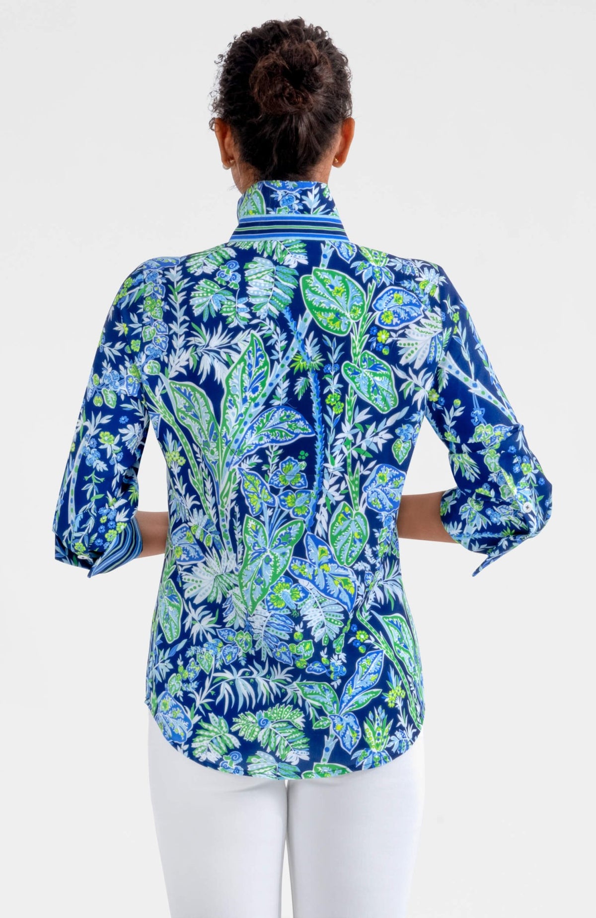 Boyfriend Shirt - Vintage Vines Navy