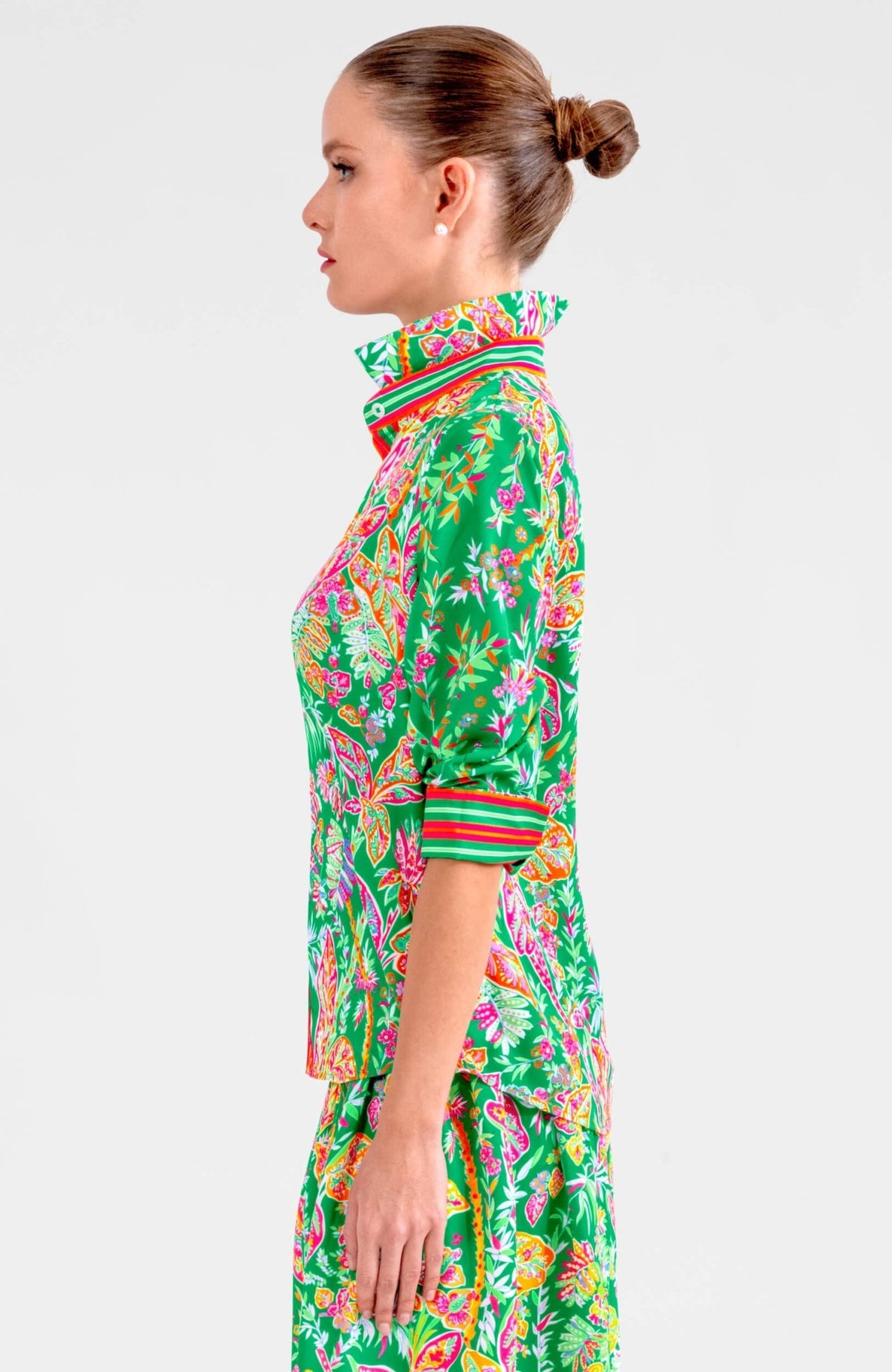 Boyfriend Shirt - Vintage Vines Kelly