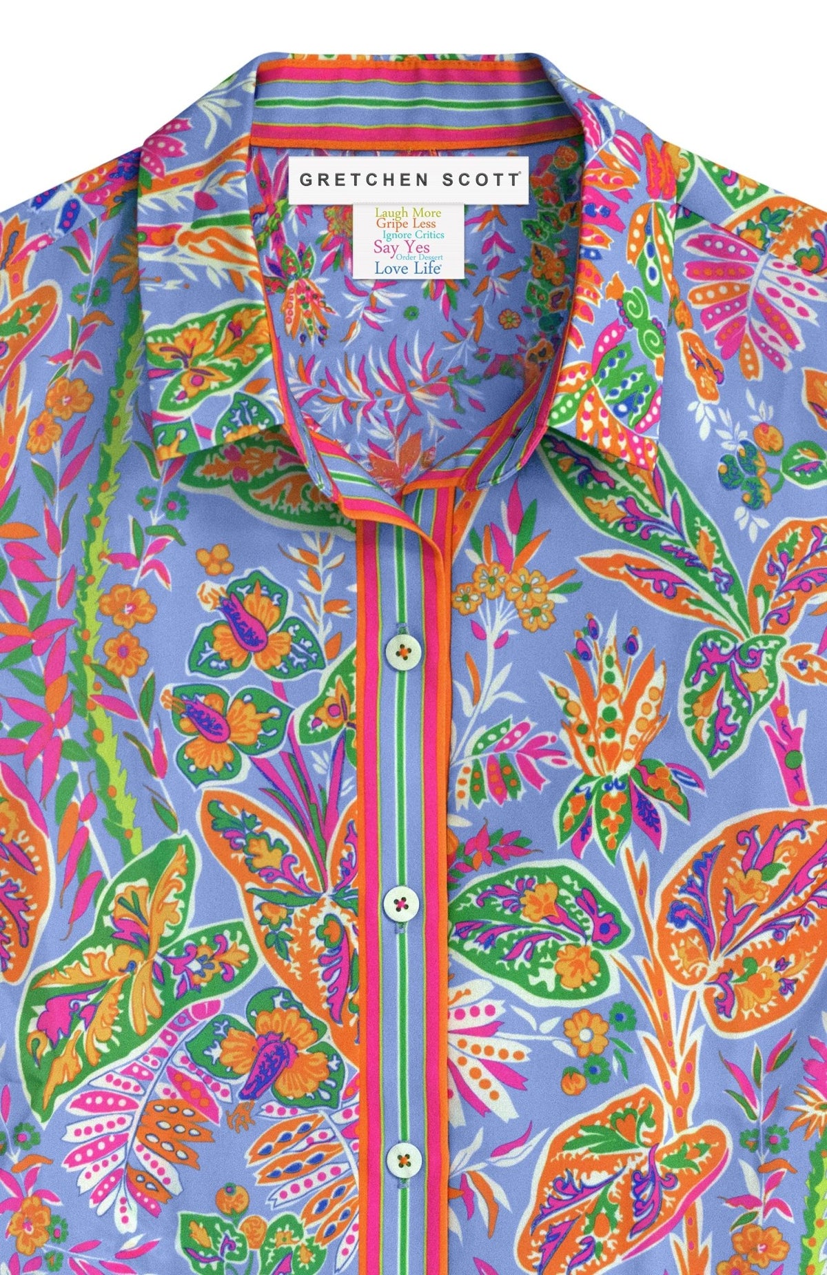 Boyfriend Shirt - Vintage Vines Peri