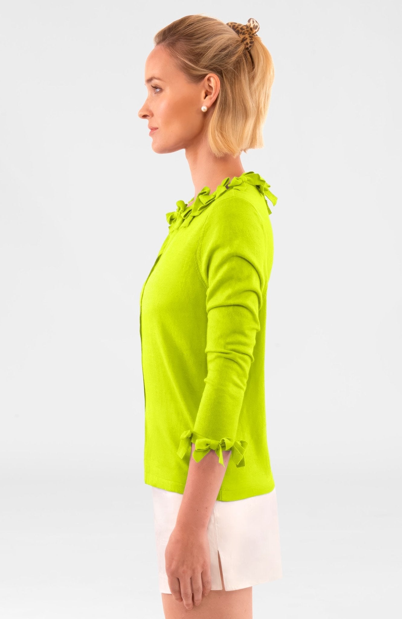 Breakfast at Tiffany's Cardigan - Final Sale Lime