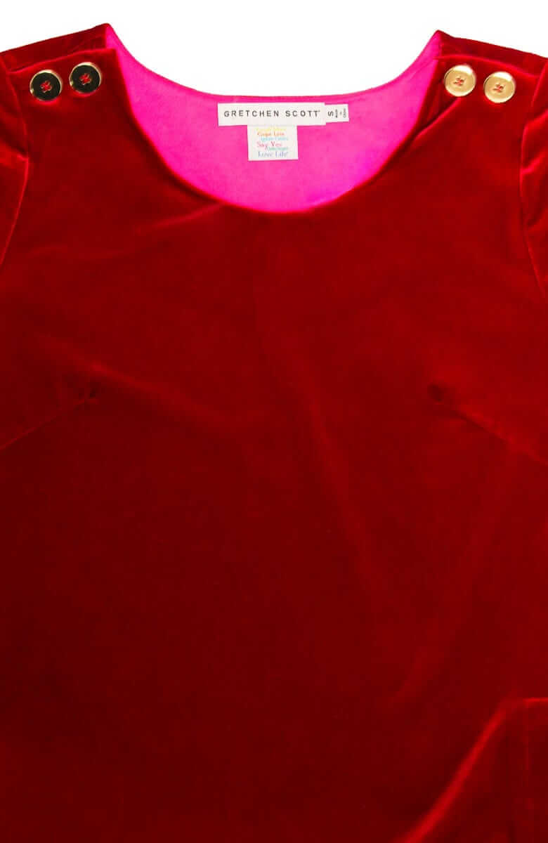 Button Up Buttercup Swing - Silky Velvet - Final Sale Crimson