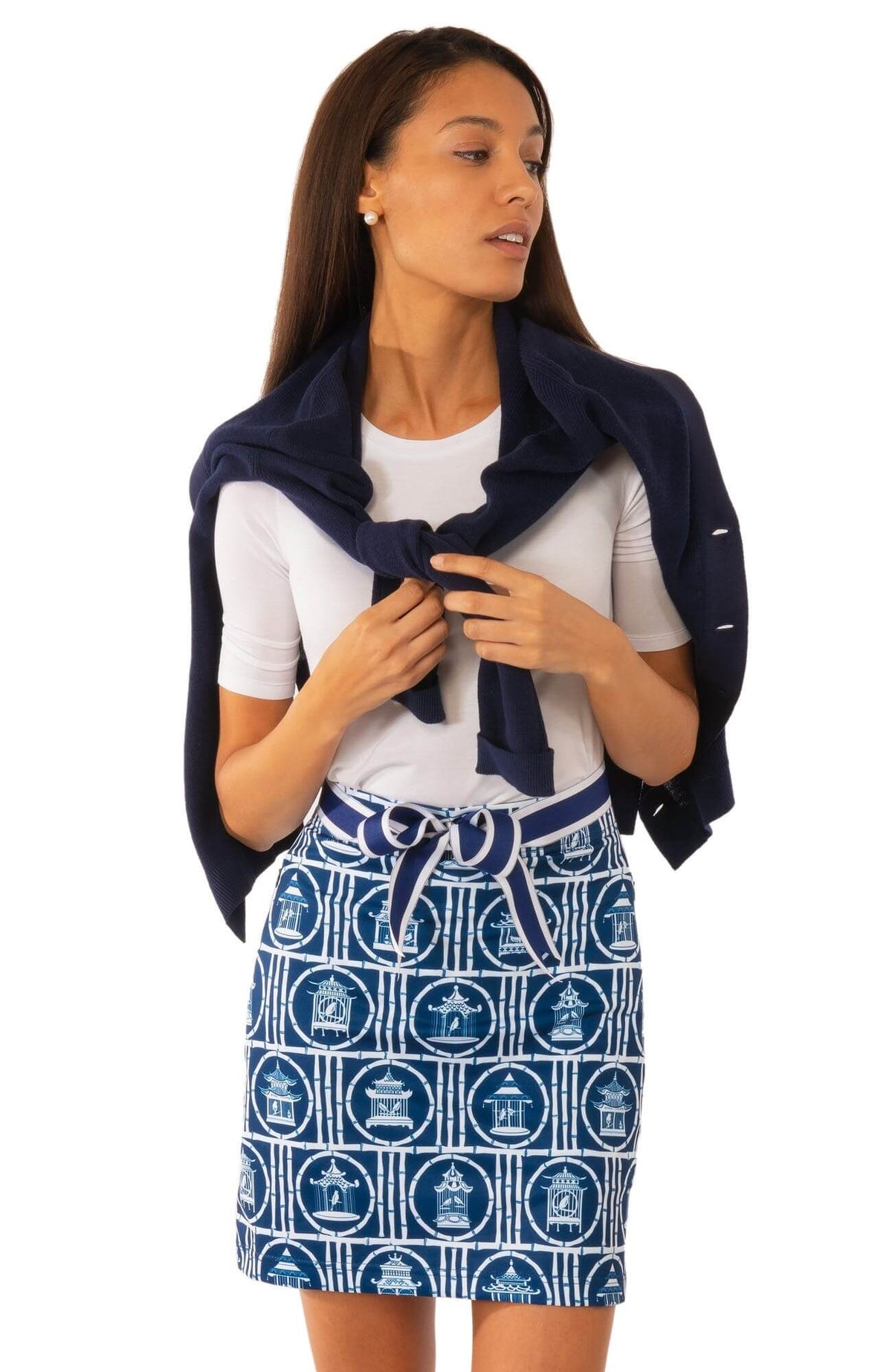 Jersey Skippy Skort - Bird Palace - Final Sale Navy