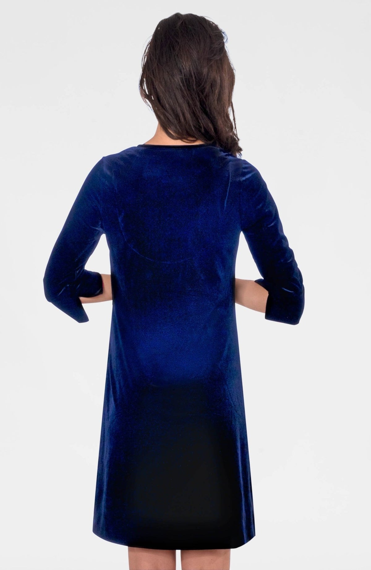 Cinch & Tie Dress - Silky Velvet Navy