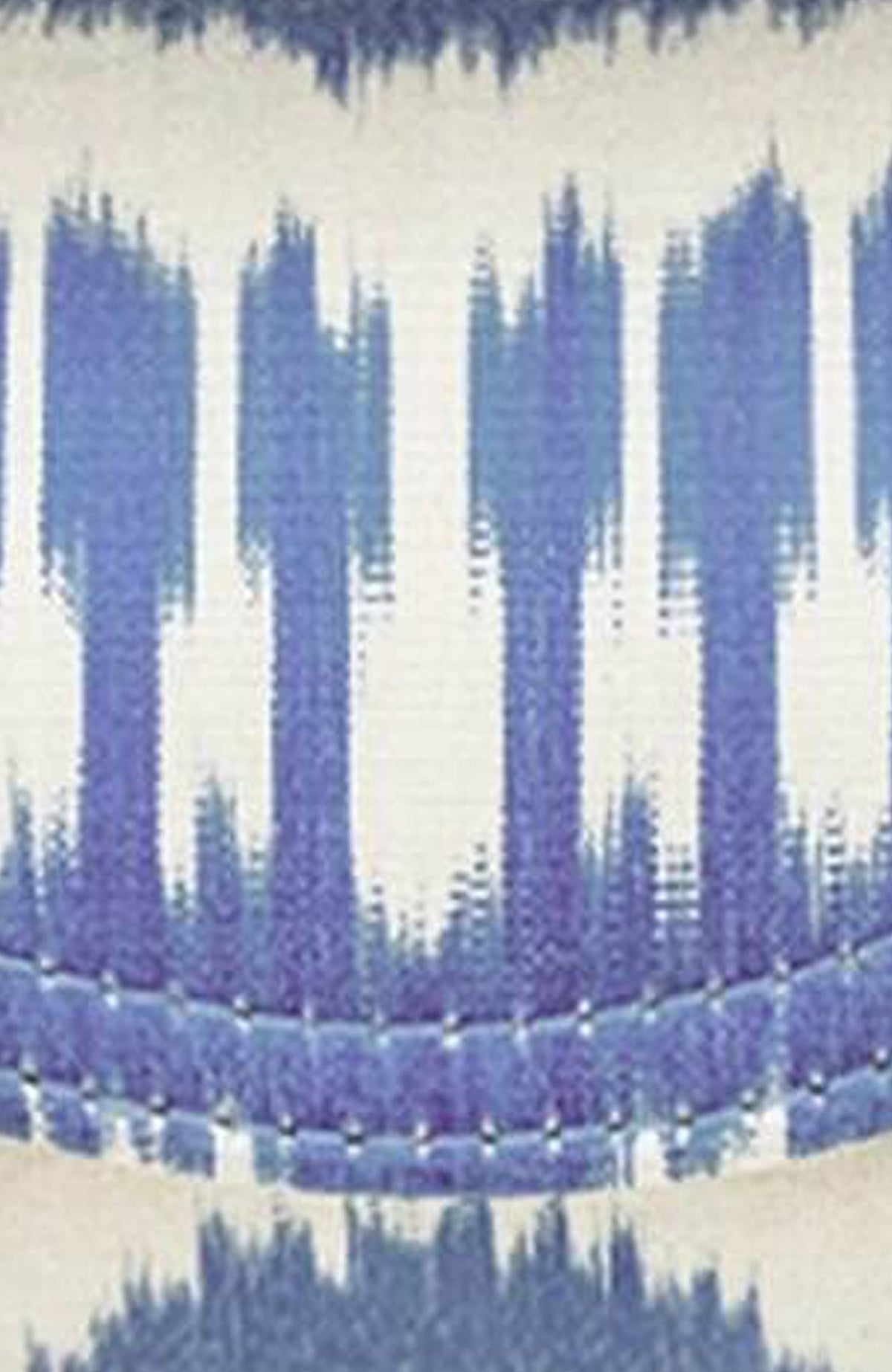 Clutch Bag - Iridescent Ikat Blue White One Size