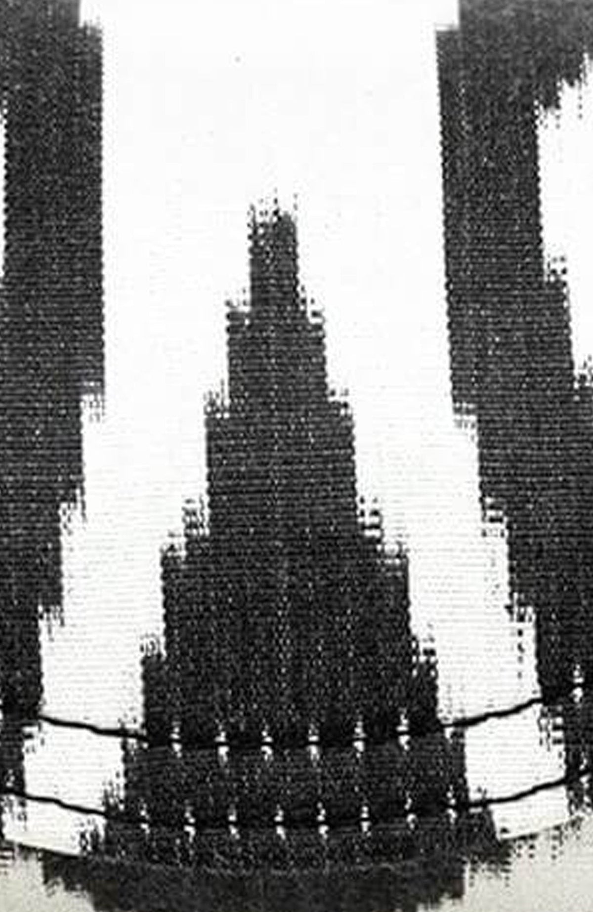 Clutch Bag - Iridescent Ikat Black White One Size