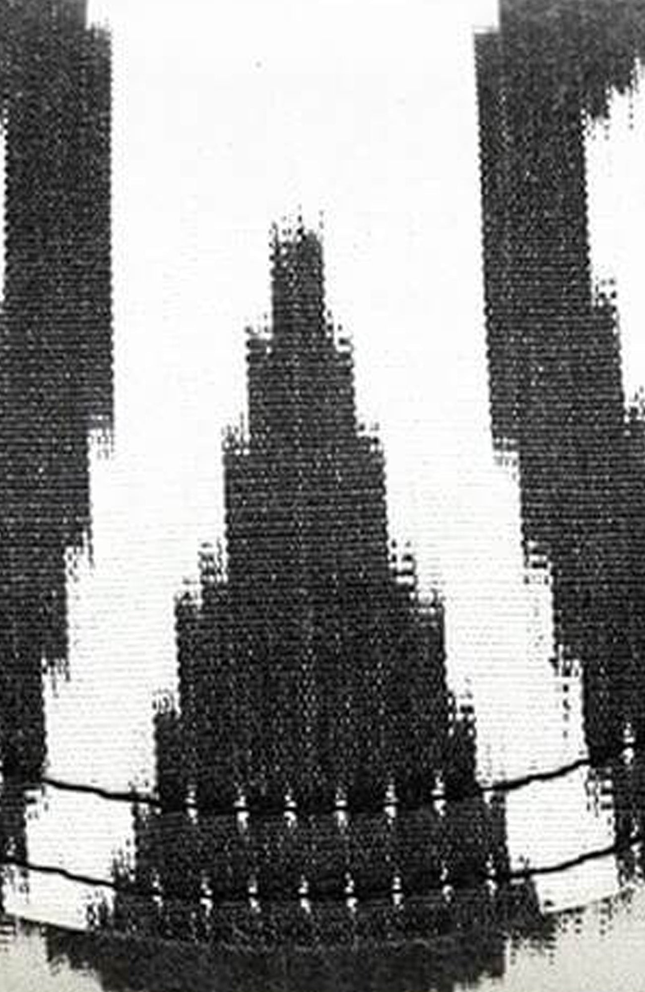Clutch Bag - Iridescent Ikat Black White One Size