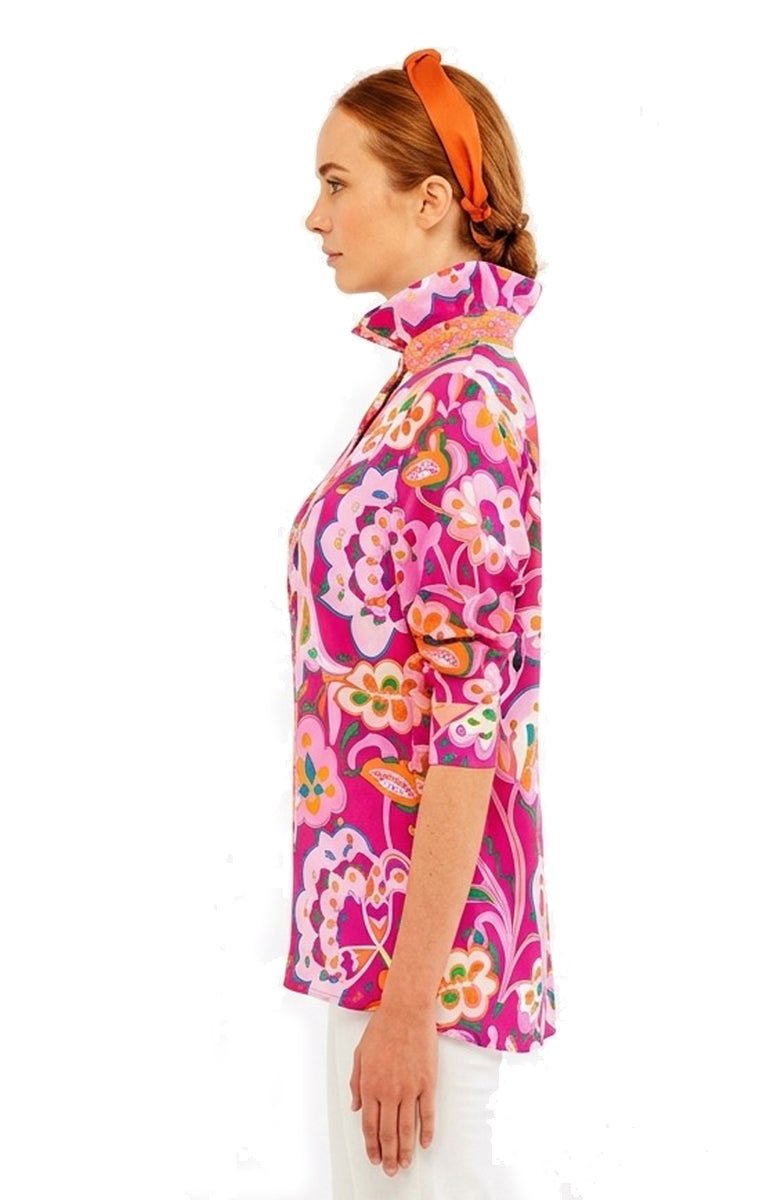 Comfy Cozy Shirt - Flora Pink Orange