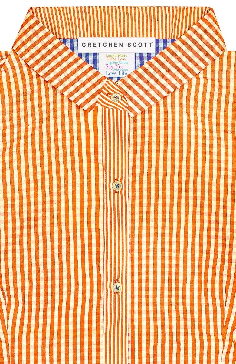 Priss Blouse - Gingham Orange