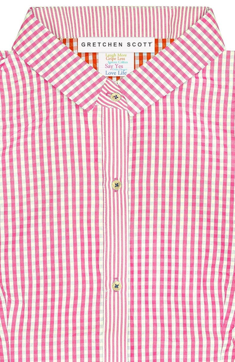 Priss Blouse - Gingham Pink