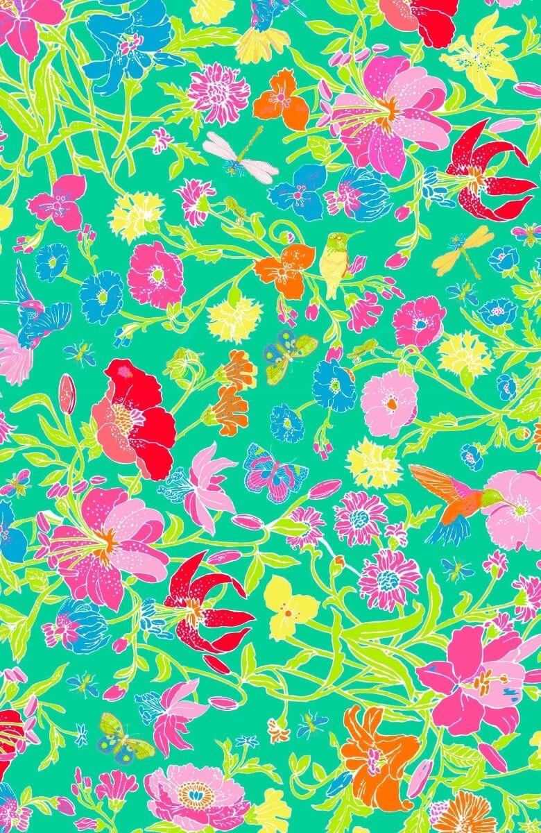 Cotton Boyfriend Shirt - Birds & the Bees - Final Sale Turquoise