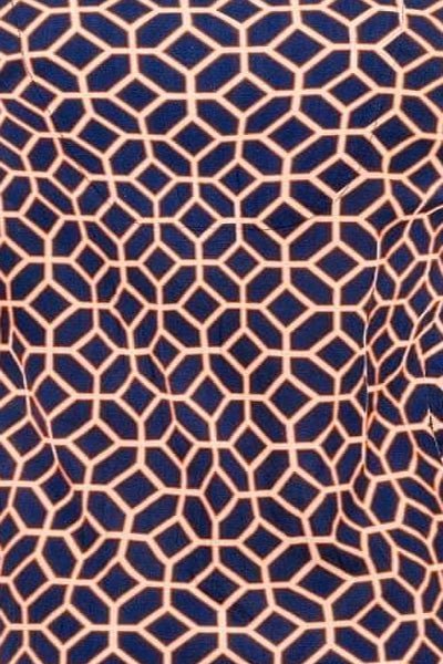 Cotton Boyfriend Shirt - Lucy In The Sky With Diamonds - Final Sale Navy